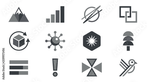 Foto Business concept and metaphorical icon collection.