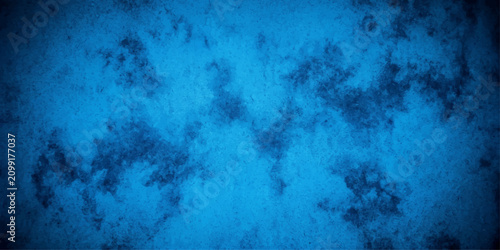 Foto Blue Grunge Texture Background with Vintage Dirty Wall Pattern and Aged Painted