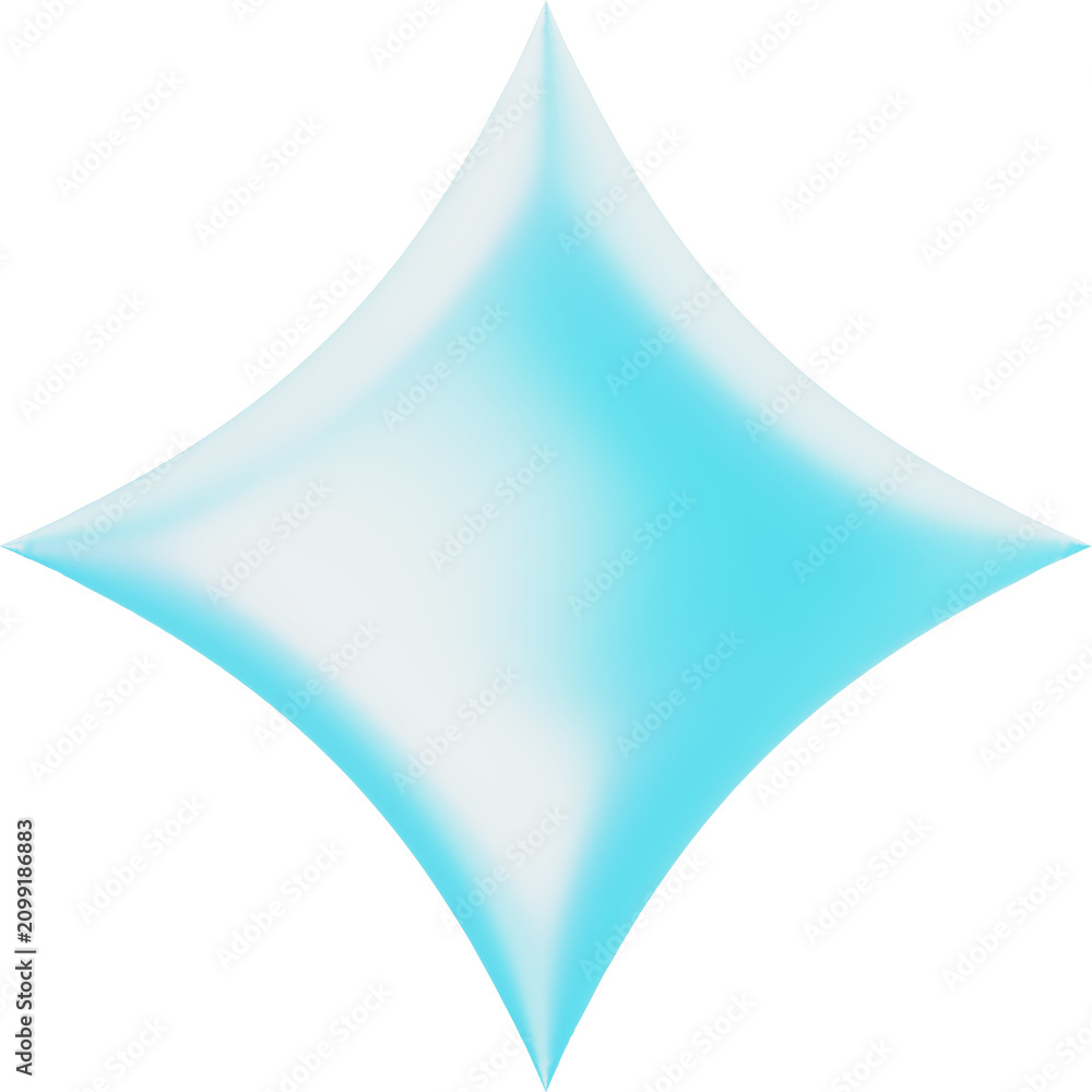 Obraz premium Music Note Star Starburst Spark Shine Gradient Symbol 3D
