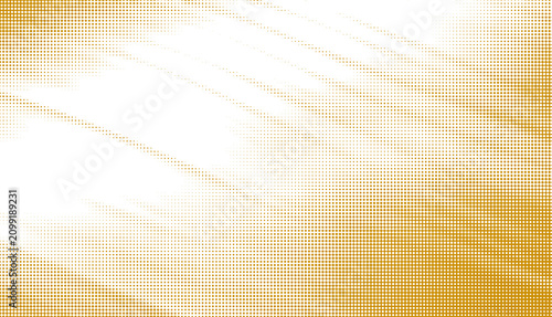 Abstract golden halftone wave pattern overlay as transparent cutout