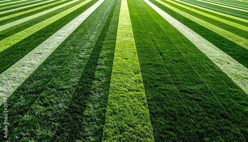 Artificial Turf Surface Vibrant Green Stripes for Sports Field and Modern Landscape Design