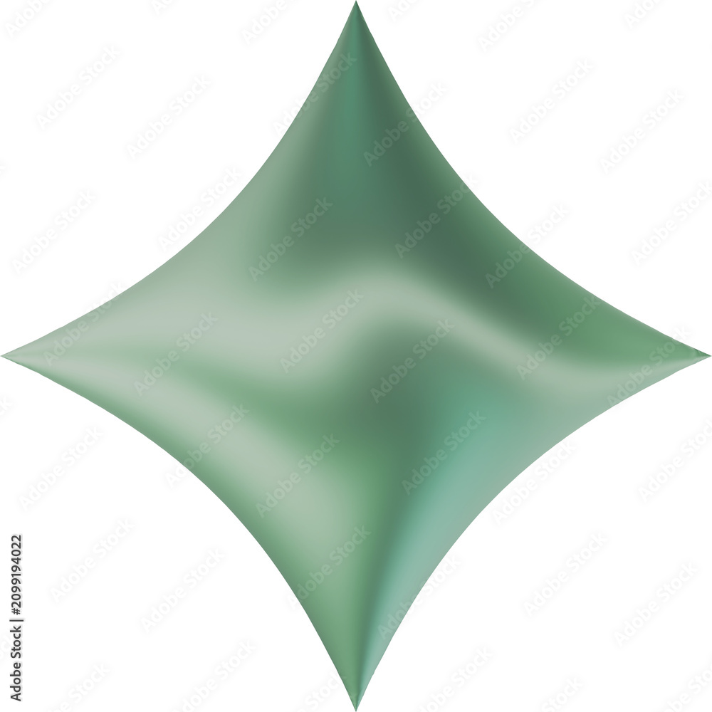 Obraz premium Music Note Star Starburst Spark Shine Gradient Symbol 3D