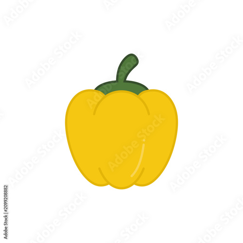 Fotografía Red bell pepper vector illustration