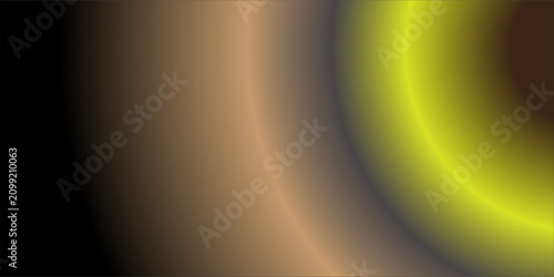 Bild auf Leinwand Dark gradient background featuring neon yellow and warm bronze curved light aura