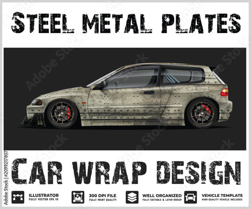 Steel Metal Plates Car Wrap Design