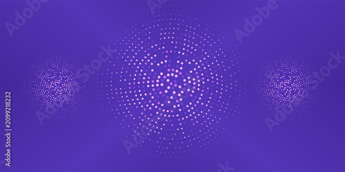 Purple glowing pixel dot pattern. Abstract neon grid wallpaper. Violet color mosaic pattern backdrop. Vector modern technology, business, science, healthcare, medicine, presentation design Eps10