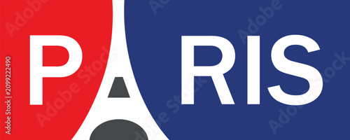 Foto Bastille Day Paris Banner with Eiffel Tower and French Tricolor Background Vector Illustration