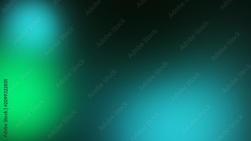 Fototapeta premium Abstract green and blue light background. Blurred neon gradient texture for digital design.