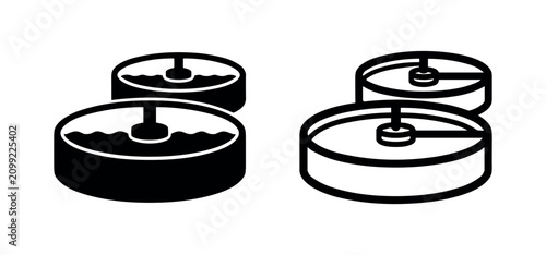 Foto Water treatment plant icon set