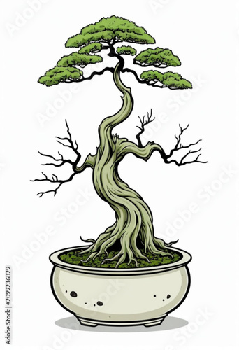 Bonsai Tree Illustration