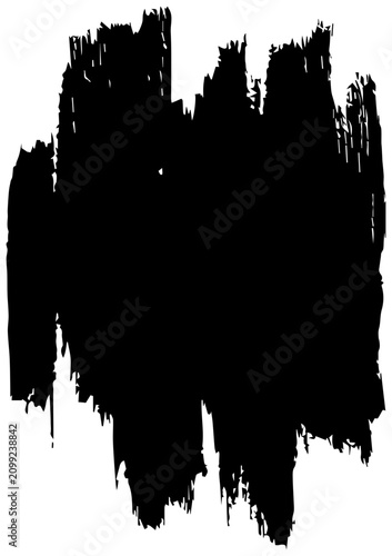 Black brush strokes texture on white background with short thick vertical texture heavy abstract graphic pattern design paint art