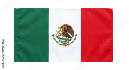 National flag of Mexico with fabric texture