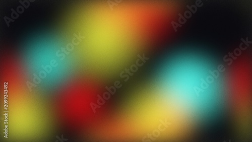 Abstract colorful blurred background with yellow orange and teal light gradients