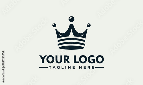 Obraz na płótnie Elegant Royal Crown Vector Logo Template for Luxury Brand and Corporate Identity