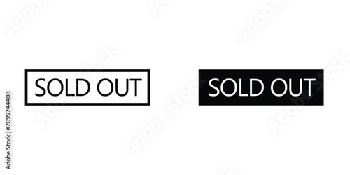 Sold Out label icon design template