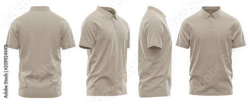  Casual  Polo Shirt - Self Fabric - Short Sleeve - Casual Style ( CLO3D ) 