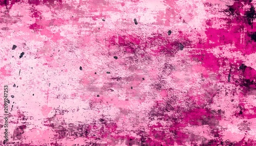 Abstract pink grunge texture background for design projects. Soft watercolor paint splatter surface with vintage distressed effect.