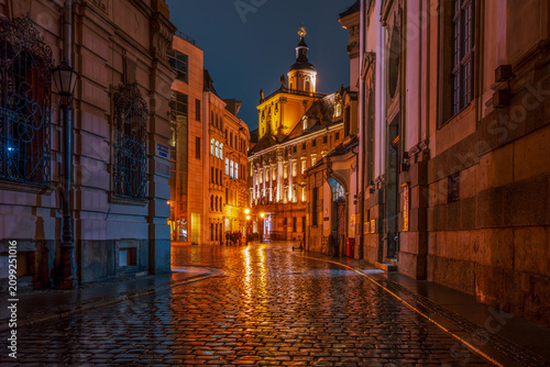 View of the main building of the Museum of the University of Wrocław in Poland.