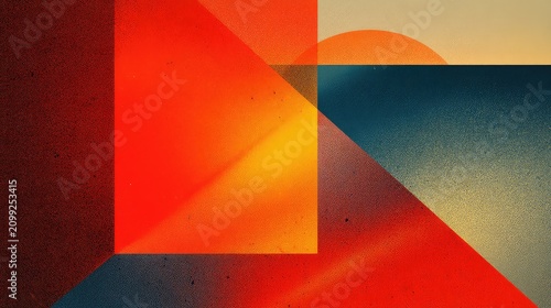 Abstract Geometric Art with Vibrant Colors and Soft Gradients