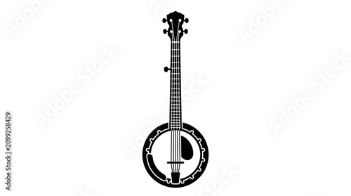 Obraz na płótnie Banjo Musical Instrument Vector Icon