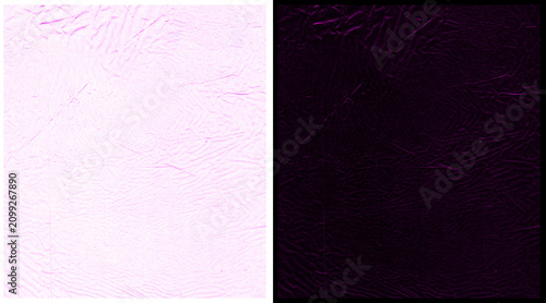 Foto Minimalist textured paper background with split contrast, light pink and dark pu