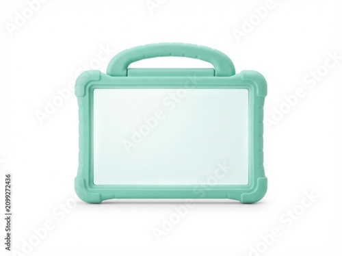 Rugged Child-Friendly Tablet with Mint Silicone Bumper