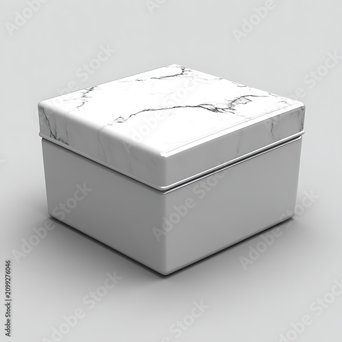 Square gift box with marble design