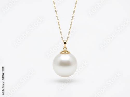 Elegant Pearl Pendant on Gold Chain