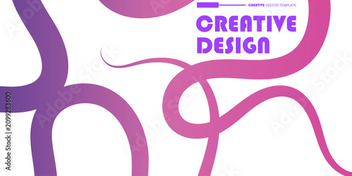 Vibrant abstract color lines modern gradient curves for graphic design and digital art.