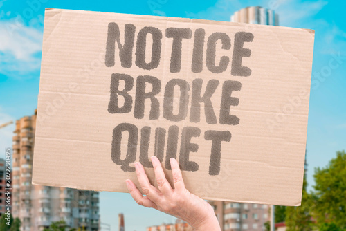 Canvastavla "Notice Broke Quiet" Alert interrupted peace