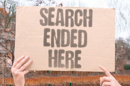 Photos "Search Ended Here" The hunt concluded