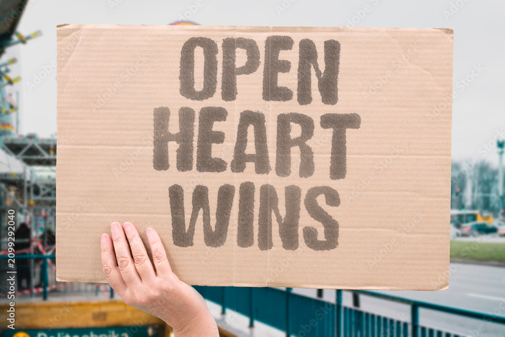 Fotografie "Open Heart Wins" Being vulnerable succeeds