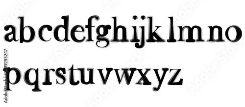 Vector alphabet for your design. Hand drawn letters  illustration