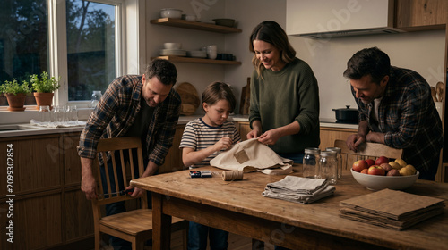 Family Kitchen Repair Routine Using Reusable Home Supplies