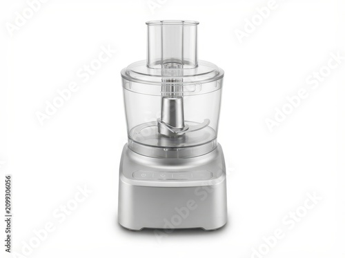 Photorealistic Food Processor in White Studio Setting