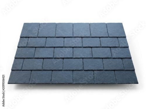 Dark Slate Roof Section with Natural Stone Tiles