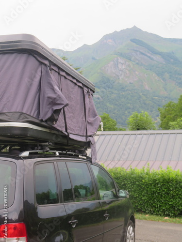 camping in the mountains