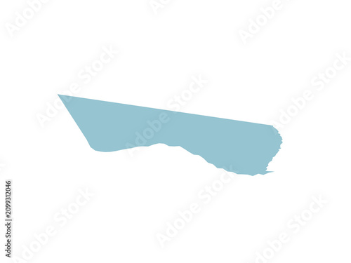 Canvastavla A flat light blue silhouette shape of the state of victoria in australia