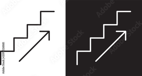 Cuadro en lienzo Stairs icon