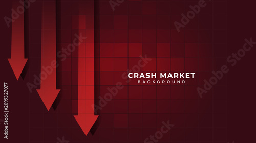 Red arrows business Financial Chart Stock Market Crash