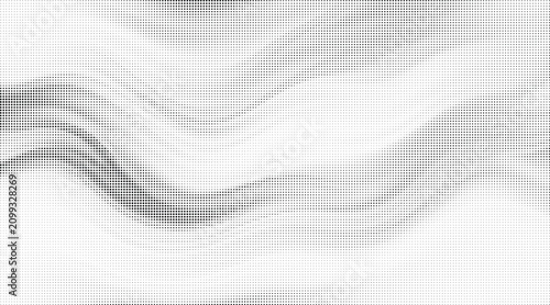 Abstract halftone background with wavy flowing dot lines in gray monochrome for professional web design and tech themes.