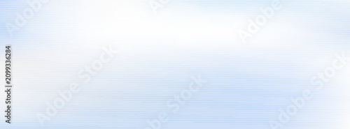 Abstract light blue gradient lines background. Minimal soft white texture backdrop with thin horizontal stripes for technology web banner.