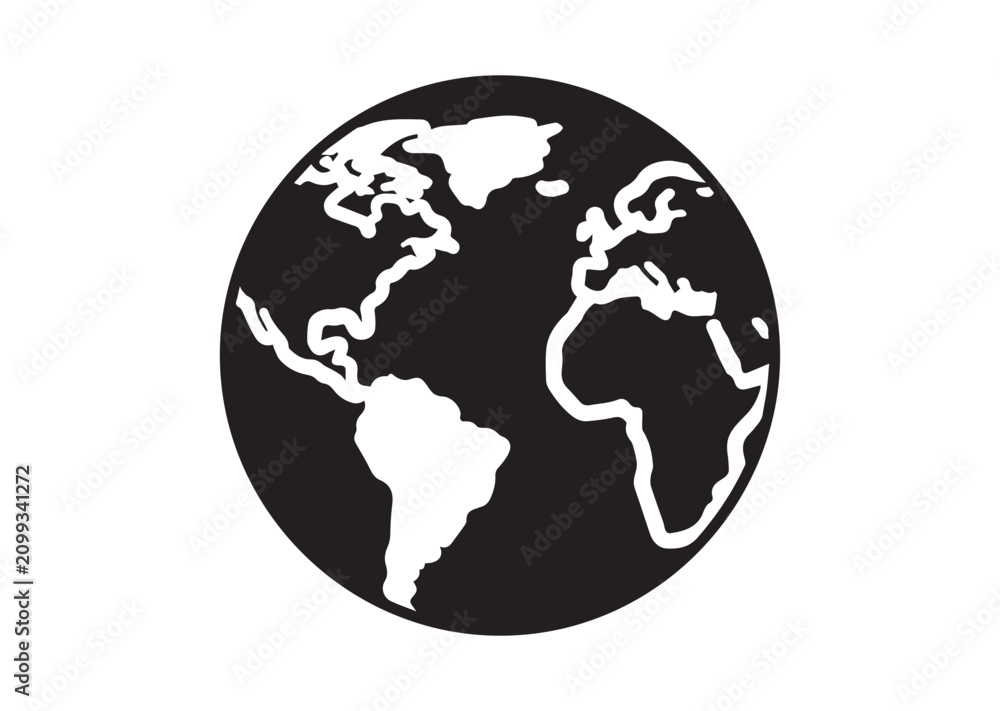 Fototapeta premium Globe Icon, Vector Illustration
