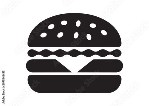 Burger Icon, Vector Illustration