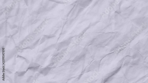 Crumpled White Paper Texture Horizontal Loop Animation Background