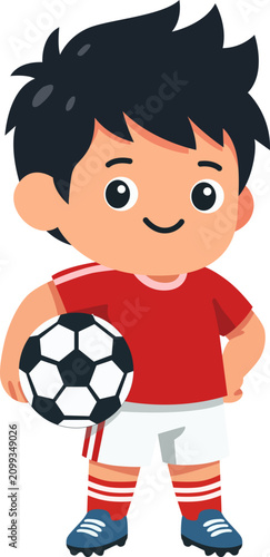 boy playing soccer