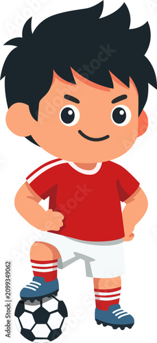 boy standing with ball