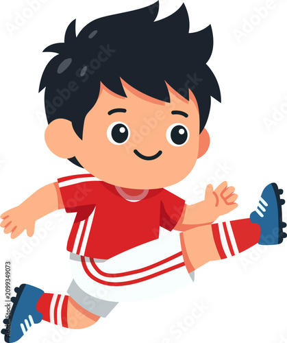 soccer boy illustration