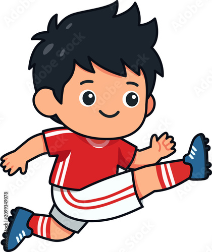 soccer boy illustration