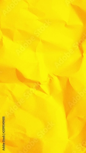 Crumpled yellow Paper Texture vertical Animation